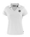 New York Mets Mono Cutter & Buck Daybreak Eco Recycled Womens V-neck Polo White Mannequin Thumbnail Image