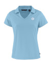 Milwaukee Brewers Mono Cutter & Buck Daybreak Eco Recycled Womens V-neck Polo Atlas Light Blue Mannequin Thumbnail Image