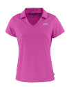New York Jets Mono Cutter & Buck Daybreak Eco Recycled Womens V-neck Polo Gelato Fuchsia Mannequin Thumbnail Image