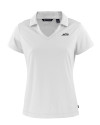 New York Jets Mono Cutter & Buck Daybreak Eco Recycled Womens V-neck Polo White Mannequin Thumbnail Image