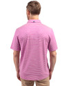 Boston Red Sox Mono Cutter & Buck Forge Eco Double Stripe Stretch Recycled Mens Polo Gelato/White Back Thumbnail Image