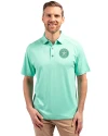 Houston Astro Mono Cutter & Buck Forge Eco Stretch Recycled Mens Polo Fresh Mint Heather Front Thumbnail Image