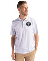 View image 10: Houston Astros Monochromatic Cutter & Buck Pike Recycled Pebble Print Mens Polo White Front