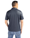 Colorado Rockies Mono Cutter & Buck Pike Eco Pebble Print Stretch Recycled Mens Polo Black/White Back Thumbnail Image