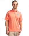 Clemson Tigers Cutter & Buck Forge Heathered Stretch Mens Polo College Orange Heather Front Thumbnail Image
