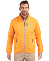 Clemson Tigers Cutter & Buck Rainier PrimaLoft® Mens Eco Insulated Full Zip Puffer Jacket Satsuma Front Thumbnail Image