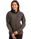 Chicago Cubs Mono Cutter & Buck Roam Epic Versatility Full Zip Recycled Womens Jacket Poplar Front Thumbnail Image
