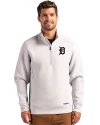 Detroit Tigers Mono Cutter & Buck Roam Epic Versatility Recycled Quarter Zip Mens Pullover Solitare Front Thumbnail Image