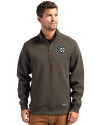Chicago Cubs Mono Cutter & Buck Roam Epic Versatility Recycled Quarter Zip Mens Pullover Poplar Front Thumbnail Image