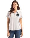 New York Mets Mono Cutter & Buck Coastline Epic Comfort Recycled Womens Polo CONCRETE Front Thumbnail Image