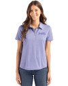 Atlanta Braves Mono Cutter & Buck Coastline Epic Comfort Recycled Womens Polo Hyacinth Front Thumbnail Image