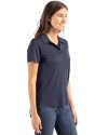 Boston Red Sox Mono Cutter & Buck Coastline Epic Comfort Recycled Womens Polo Navy Blue Side Thumbnail Image