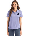 Arizona Diamondbacks Mono Cutter & Buck Coastline Epic Comfort Recycled Womens Polo Hyacinth Front Thumbnail Image