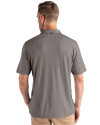 Milwaukee Brewers Mono Cutter & Buck Coastline Epic Comfort Recycled Mens Polo Elemental Grey Back Thumbnail Image