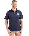 Milwaukee Brewers Mono Cutter & Buck Coastline Epic Comfort Recycled Mens Polo Navy Blue Front Thumbnail Image