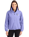 Cleveland Guardians Mono Cutter & Buck Charter Eco Recycled Womens Full-Zip Jacket Hyacinth Front Thumbnail Image