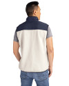 Los Angeles Angels Mono Cutter & Buck Cascade Eco Fleece Mens Vest Shell/Navy Blue Back Thumbnail Image