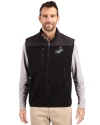 Los Angeles Dodgers Mono Cutter & Buck Cascade Eco Fleece Mens Vest Black Front Thumbnail Image