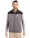 Los Angeles Dodgers Mono Cutter & Buck Cascade Eco Fleece Mens Vest Elemental Grey/Black Front Thumbnail Image