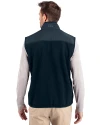 Detroit Tigers Mono Cutter & Buck Cascade Eco Fleece Mens Vest Navy Blue Back Thumbnail Image