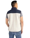 Detroit Tigers Mono Cutter & Buck Cascade Eco Fleece Mens Vest Shell/Navy Blue Back Thumbnail Image