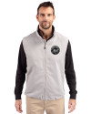 New York Mets Mono Cutter & Buck Charter Eco Full-Zip Mens Big & Tall Vest Polished Medium Gray Front Thumbnail Image