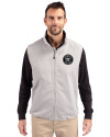 Houston Astro Mono Cutter & Buck Charter Eco Full-Zip Mens Big & Tall Vest Polished Medium Gray Front Thumbnail Image