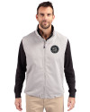 Seattle Mariners Mono Cutter & Buck Charter Eco Full-Zip Mens Big & Tall Vest Polished Medium Gray Front Thumbnail Image