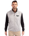 Tampa Bay Rays Mono Cutter & Buck Charter Eco Full-Zip Mens Big & Tall Vest Polished Medium Gray Front Thumbnail Image