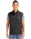 New York Jets NFL Helmet Cutter & Buck Charter Eco Full-Zip Mens Big & Tall Vest Black Front Thumbnail Image