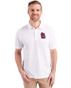 St. Louis Cardinals Cutter & Buck Advantage Eco Tri-Blend Pique Mens Polo White Front Thumbnail Image