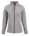 Cutter & Buck Peshastin Fleece Recycled Womens Full Zip Jacket Elemental Grey Heather Mannequin Thumbnail Image