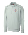 South Bend Cubs Clique Helsa Performance Mens Half Zip Pullover Sweatshirt Light Grey Mannequin Thumbnail Image