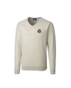 Ohio State Buckeyes - Cutter & Buck Lakemont Tri-Blend Mens V-Neck Pullover Sweater Oatmeal Heather Mannequin Thumbnail Image