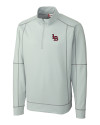 Louisville Bats Clique Helsa Performance Mens Half Zip Pullover Sweatshirt Light Grey Mannequin Thumbnail Image