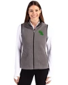 North Texas Mean Green Cutter & Buck Cascade Eco Fleece Womens Vest Elemental Grey/Black Front Thumbnail Image