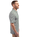 North Texas Mean Green Cutter & Buck Virtue Eco Pique Stripe Recycled Mens Polo Hunter Green Side Thumbnail Image