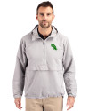 North Texas Mean Green Cutter & Buck Charter Eco Recycled Mens Anorak Jacket Polished Medium Gray Front Thumbnail Image