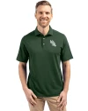 North Texas Mean Green Cutter & Buck Virtue Eco Pique Recycled Mens Big and Tall Polo Hunter Green Front Thumbnail Image
