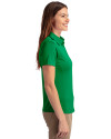 North Texas Mean Green Cutter & Buck Prospect Eco Textured Stretch Recycled Womens Short Sleeve Polo Kelly Green Side Thumbnail Image