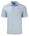 Los Angeles Chargers Cutter & Buck Pike Eco Diamond Dot Print Recycled Mens Big & Tall Polo Atlas Light Blue Mannequin Thumbnail Image