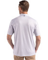 Los Angeles Rams Historic Cutter & Buck Pike Eco Diamond Dot Print Recycled Mens Big & Tall Polo Polished Medium Gray Back Thumbnail Image