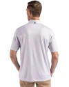 Cleveland Browns Historic Cutter & Buck Pike Eco Diamond Dot Print Recycled Mens Big & Tall Polo Polished Medium Gray Back Thumbnail Image