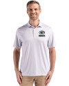 Green Bay Packers Mono Cutter & Buck Pike Eco Diamond Dot Print Recycled Mens Big & Tall Polo Polished Medium Gray Front Thumbnail Image