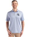 Buffalo Bills NFL Helmet Cutter & Buck Pike Eco Diamond Dot Print Recycled Mens Big & Tall Polo Navy Blue Front Thumbnail Image