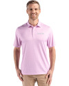 New Orleans Saints Mono Cutter & Buck Pike Eco Diamond Dot Print Recycled Mens Polo Gelato Fuchsia Front Thumbnail Image
