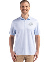 Los Angeles Rams Mono Cutter & Buck Pike Eco Diamond Dot Print Recycled Mens Polo Atlas Light Blue Front Thumbnail Image