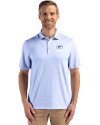 Green Bay Packers Mono Cutter & Buck Pike Recycled Diamond Dot Print Mens Polo Hyacinth Front Thumbnail Image