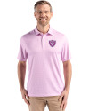  Las Vegas Raiders Mono Cutter & Buck Pike Eco Diamond Dot Print Recycled Mens Polo Gelato Fuchsia Front Thumbnail Image