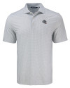 New England Patriots NFL Helmet Cutter & Buck Pike Eco Diamond Dot Print Recycled Mens Polo Polished Medium Gray Mannequin Thumbnail Image